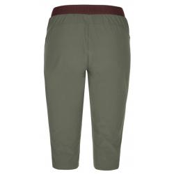 Kilpi MEEDIN-W khaki dámské outdoorové 3/4 kalhoty