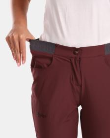 Kilpi MEEDIN-W tmavě červené dámské outdoorové 3/4 kalhoty