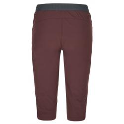 Kilpi MEEDIN-W tmavě červené dámské outdoorové 3/4 kalhoty