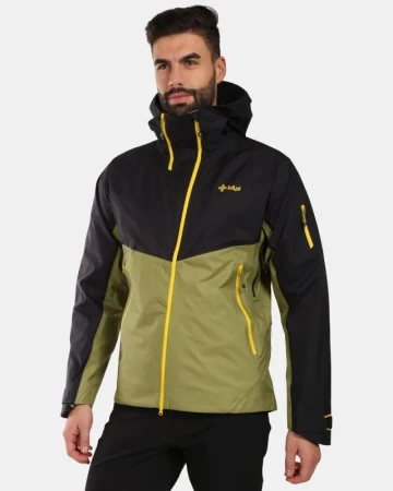 KILPI METRIX-M Zelená pánská nepromokavá outdoorová bunda POUZE XL (VÝPRODEJ)