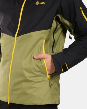 KILPI METRIX-M Zelená pánská nepromokavá outdoorová bunda POUZE XL (VÝPRODEJ)