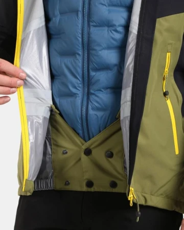 KILPI METRIX-M Zelená pánská nepromokavá outdoorová bunda POUZE XL (VÝPRODEJ)