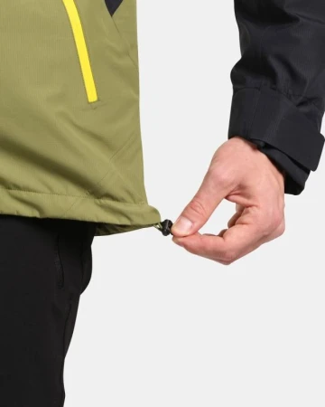 KILPI METRIX-M Zelená pánská nepromokavá outdoorová bunda POUZE XL (VÝPRODEJ)
