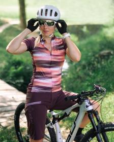 Kilpi MOATE-W tmavě červený dámský cyklistický dres