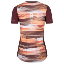 Kilpi MOATE-W tmavě červený cyklistický dres + Kilpi TRACKEE-W tmavě červené cyklistické kraťasy