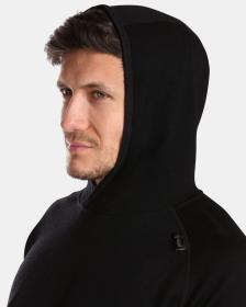 KILPI MOSEO-M Čierny pánsky sveter z merino vlny