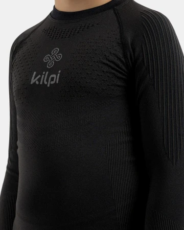 KILPI NATHAN-JB Černé chlapecké funkční tričko