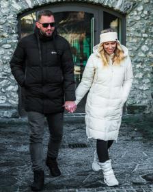 KILPI NELSON-M Černý pánský zateplený kabát