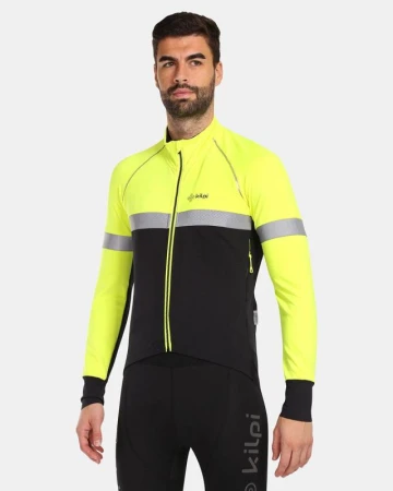 KILPI NERETO-M Žlutá pánská softshellová cyklistická bunda