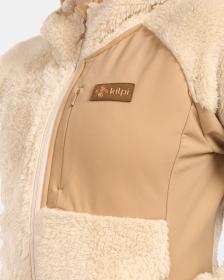 KILPI NORKA-W Béžová dámská chlupatá fleecová mikina