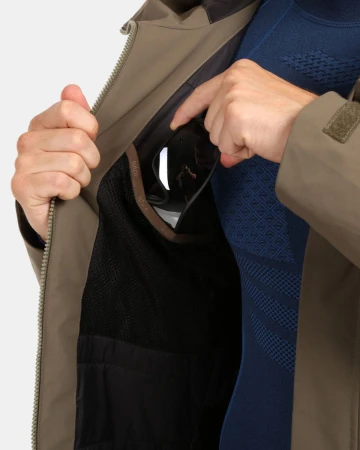 KILPI OLVERA-M Khaki pánská outdoorová bunda