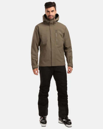 KILPI OLVERA-M Khaki pánská outdoorová bunda