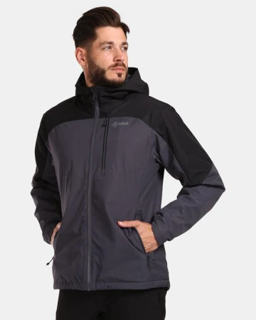 KILPI OLVERA-M Tmavě šedá pánská outdoorová bunda
