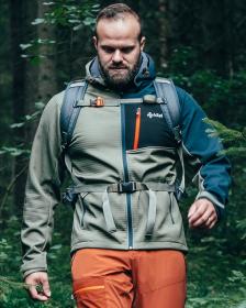 KILPI ONTAVIO-M Khaki pánská softshellová bunda