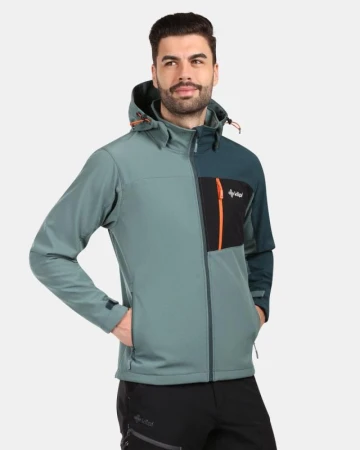 KILPI ONTAVIO-M Khaki pánská softshellová bunda