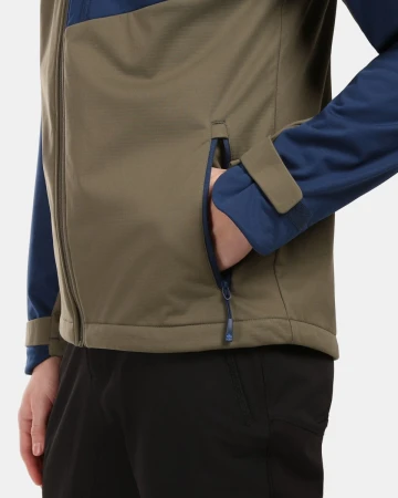 KILPI ONTAVIO-M Khaki pánská softshellová bunda