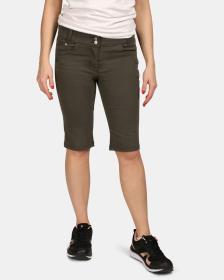 KILPI PARIVA-W Tmavě zelené dámské jeansové šortky