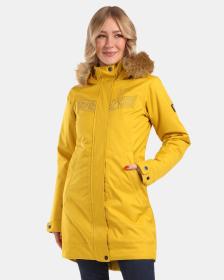 KILPI PERU-W Zlatý dámský zimní kabát KILPI PERU-W Zlatý dámský zimní kabát