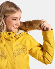 KILPI PERU-W Zlatý dámský zimní kabát