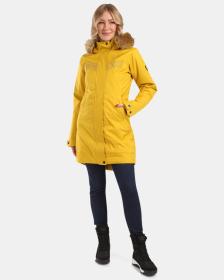 KILPI PERU-W Zlatý dámský zimní kabát