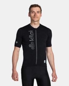 Kilpi PETRANA-M tmavomodrá sivá merino cyklistický dres + KILPI PRESSURE-M Čierne cyklistické šortky Kilpi PETRANA-M tmavomodrá sivá merino cyklistický dres + KILPI PRESSURE-M Čierne cyklistické šortky