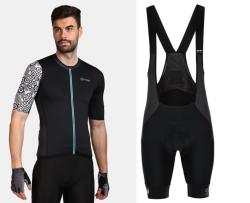 KILPI PICARD-M Čierny cyklistický dres + Kilpi MURIA-M čierne cyklistické kraťasy KILPI PICARD-M Čierny cyklistický dres + Kilpi MURIA-M čierne cyklistické kraťasy