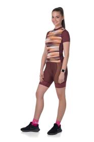 Kilpi PRESSURE-W tmavě červené dámské cyklistické šortky