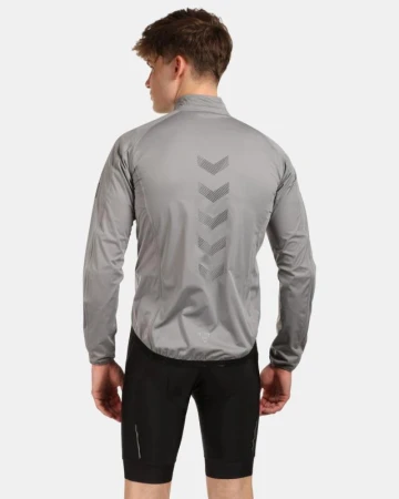 KILPI RAINAR-M Světle šedá pánská cyklistická bunda POUZE 3XL (VÝPRODEJ)