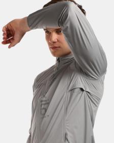 KILPI RAINAR-M Světle šedá pánská cyklistická bunda POUZE 3XL (VÝPRODEJ)