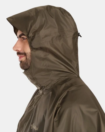 KILPI RAIT-U Khaki unisex pláštěnka