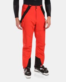 KILPI RAVEL-M Červené pánske lyžiarske nohavice