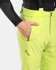 KILPI RAVEL-M Světle zelené pánské lyžařské kalhoty