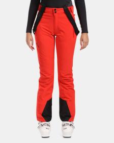 KILPI RAVEL-W Červené dámske lyžiarske nohavice