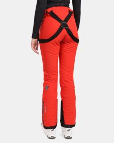 KILPI RAVEL-W Červené dámske lyžiarske nohavice