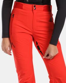 KILPI RAVEL-W Červené dámske lyžiarske nohavice