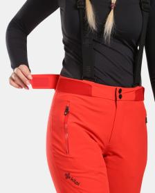 KILPI RAVEL-W Červené dámske lyžiarske nohavice