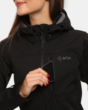 KILPI RAVIA-W Černá dámská softshellová bunda