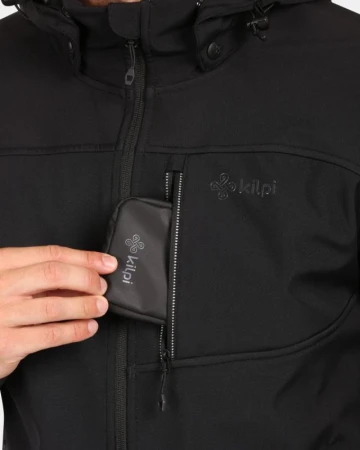 KILPI RAVIO-M Černá pánská softshellová bunda