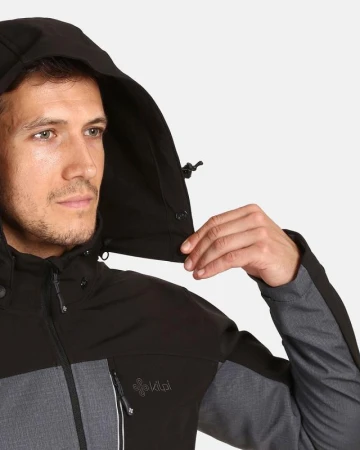 KILPI RAVIO-M Tmavo sivá pánska softshellová bunda IBA 5XL (VÝPREDAJ)
