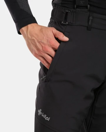 KILPI RHEA-M Černé pánské softshellové lyžařské kalhoty POUZE XL short (VÝPRODEJ)