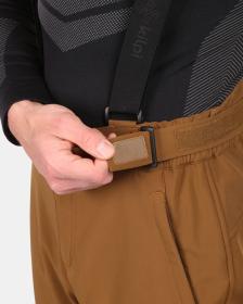 KILPI RHEA-M Hnědé pánské softshellové lyžařské kalhoty