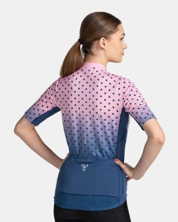 KILPI RITAEL-W Svetloružový cyklistický dres + Kilpi TRACKEE-W čierne cyklistické kraťasy