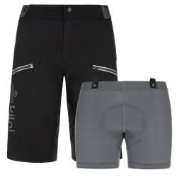 KILPI RITAEL-W Světle růžový cyklistický dres + Kilpi TRACKEE-W černé cyklistické kraťasy