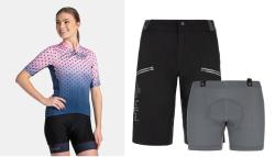 KILPI RITAEL-W Světle růžový cyklistický dres + Kilpi TRACKEE-W černé cyklistické kraťasy KILPI RITAEL-W Světle růžový cyklistický dres + Kilpi TRACKEE-W černé cyklistické kraťasy