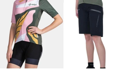 KILPI RITAEL-W Tmavě zelený cyklistický dres + Kilpi TRACKEE-W černé cyklistické kraťasy KILPI RITAEL-W Tmavě zelený cyklistický dres + Kilpi TRACKEE-W černé cyklistické kraťasy