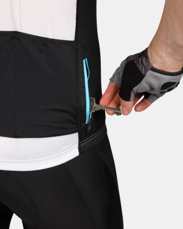 KILPI RIVAL-M Bílý cyklistický dres + KILPI PRESSURE-M Černé cyklistické šortky
