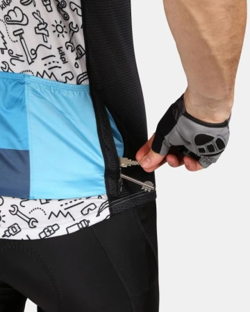 KILPI RIVAL-M Černý cyklistický dres + KILPI PRESSURE-M Černé cyklistické šortky