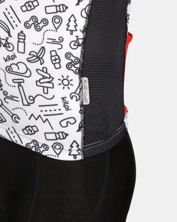 KILPI RIVAL-M Černý cyklistický dres + KILPI PRESSURE-M Černé cyklistické šortky