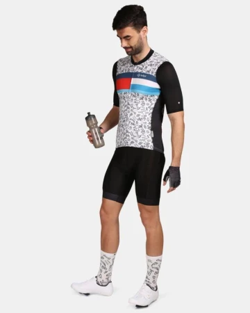 KILPI RIVAL-M Černý cyklistický dres + KILPI PRESSURE-M Černé cyklistické šortky
