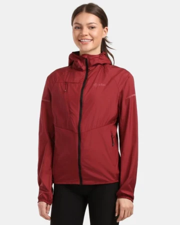 KILPI ROSA-W Tmavě červená dámská outdoorová bunda
